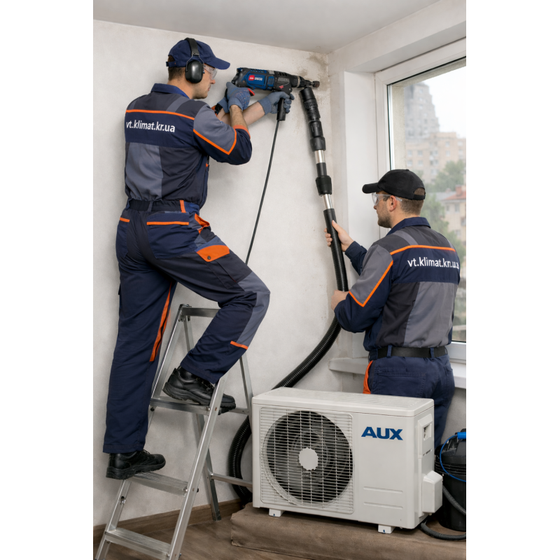 Монтаж кондиціонера до 70 м2